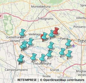 Mappa Via S. Filippo Neri, 31050 Vedelago TV, Italia (7.33938)