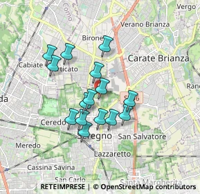 Mappa Via Giulio Verne, 20831 Seregno MB, Italia (1.38133)