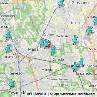 Mappa Via San Giorgio, 20821 Meda MB, Italia (2.86917)