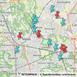 Mappa Via San Giorgio, 20821 Meda MB, Italia (2.22333)