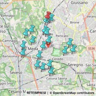 Mappa Via San Giorgio, 20821 Meda MB, Italia (1.8085)