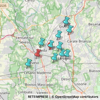 Mappa Via San Giorgio, 20821 Meda MB, Italia (2.87083)