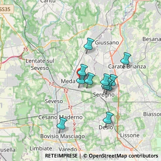 Mappa Via San Giorgio, 20821 Meda MB, Italia (3.01182)