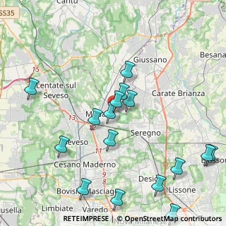 Mappa Via San Giorgio, 20821 Meda MB, Italia (4.77188)