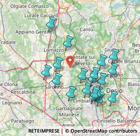 Mappa Piazza dello Statuto, 20826 Misinto MB, Italia (7.50474)