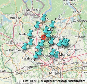 Mappa Piazza dello Statuto, 20826 Misinto MB, Italia (10.7965)