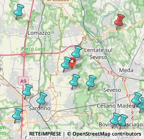 Mappa Piazza dello Statuto, 20826 Misinto MB, Italia (6.26375)