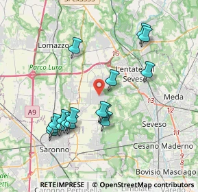 Mappa Piazza dello Statuto, 20826 Misinto MB, Italia (3.76438)