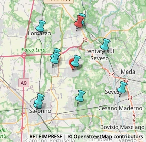 Mappa Piazza dello Statuto, 20826 Misinto MB, Italia (3.88273)