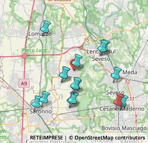 Mappa Piazza dello Statuto, 20826 Misinto MB, Italia (3.66933)