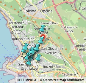 Mappa Via Alexander Fleming, 34127 Trieste TS, Italia (1.80063)