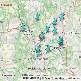 Mappa Via Giacomo Matteotti, 20821 Meda MB, Italia (3.46077)