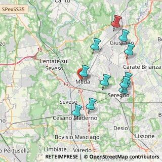 Mappa Via Giacomo Matteotti, 20821 Meda MB, Italia (4.03273)