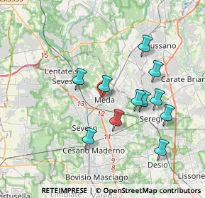 Mappa Via Roma, 20821 Meda MB, Italia (3.45182)