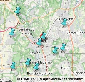 Mappa Via Giacomo Matteotti, 20821 Meda MB, Italia (4.14636)