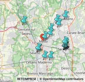 Mappa Via Roma, 20821 Meda MB, Italia (3.445)
