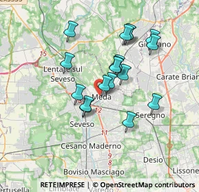 Mappa Via Giacomo Matteotti, 20821 Meda MB, Italia (2.96278)