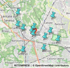 Mappa Via Roma, 20821 Meda MB, Italia (1.69167)