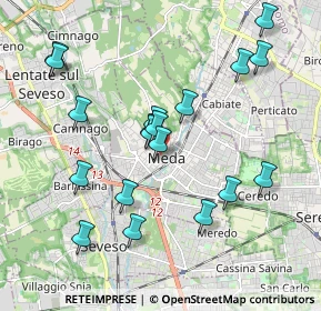 Mappa Via Giacomo Matteotti, 20821 Meda MB, Italia (1.92579)