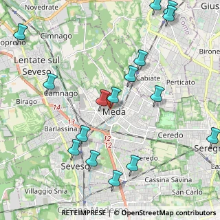 Mappa Via Giacomo Matteotti, 20821 Meda MB, Italia (2.56125)