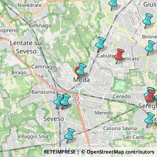 Mappa Via Roma, 20821 Meda MB, Italia (3.14333)