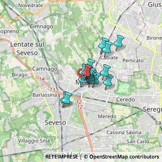 Mappa Via Giacomo Matteotti, 20821 Meda MB, Italia (0.94938)