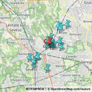 Mappa Via Roma, 20821 Meda MB, Italia (1.2345)