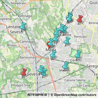 Mappa Via Giacomo Matteotti, 20821 Meda MB, Italia (2.08471)