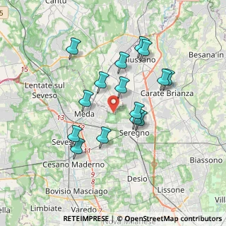 Mappa Via F. Turati, 22060 Cabiate CO, Italia (3.20333)