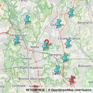 Mappa Via F. Turati, 22060 Cabiate CO, Italia (5.72455)