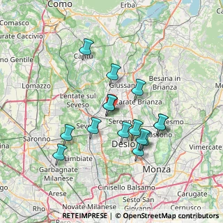 Mappa Via F. Turati, 22060 Cabiate CO, Italia (6.36667)