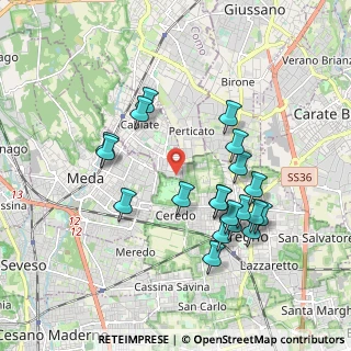 Mappa Via F. Turati, 22060 Cabiate CO, Italia (1.8245)
