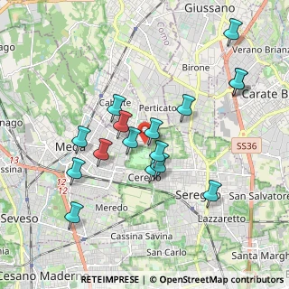 Mappa Via F. Turati, 22060 Cabiate CO, Italia (1.80438)