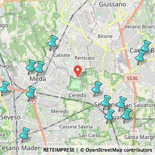 Mappa Via F. Turati, 22060 Cabiate CO, Italia (3.05)