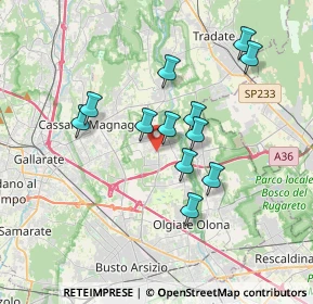 Mappa Via Giovanni Cimabue, 21054 Fagnano Olona VA, Italia (3.06333)