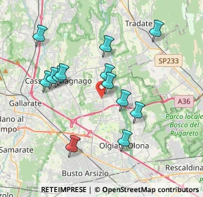 Mappa Via Giovanni Cimabue, 21054 Fagnano Olona VA, Italia (3.55385)