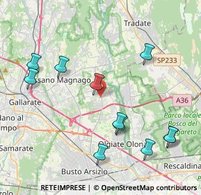 Mappa Via Giovanni Cimabue, 21054 Fagnano Olona VA, Italia (4.53636)