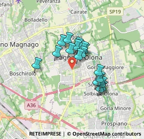 Mappa Via Giovanni Cimabue, 21054 Fagnano Olona VA, Italia (1.22222)