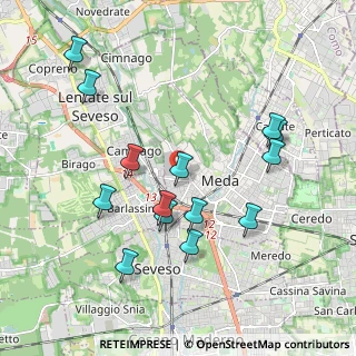 Mappa Via delle Cave, 20821 Meda MB, Italia (1.99857)