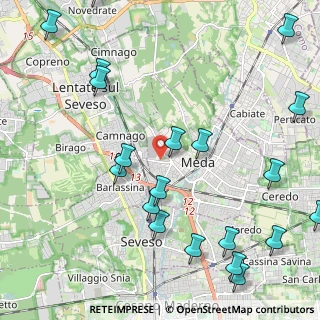 Mappa Via delle Cave, 20821 Meda MB, Italia (2.816)