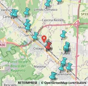 Mappa Via Tagliamento, 21040 Cislago VA, Italia (2.335)