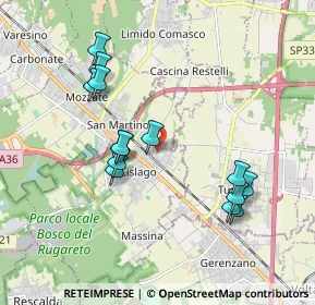 Mappa Via Tagliamento, 21040 Cislago VA, Italia (1.85429)