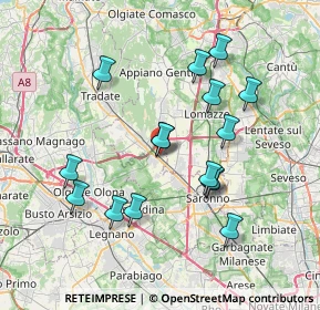 Mappa Via Tagliamento, 21040 Cislago VA, Italia (7.08063)