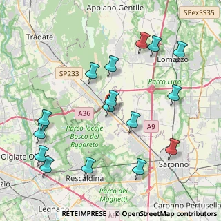 Mappa Via Cav.di, 21040 Cislago VA, Italia (4.57188)