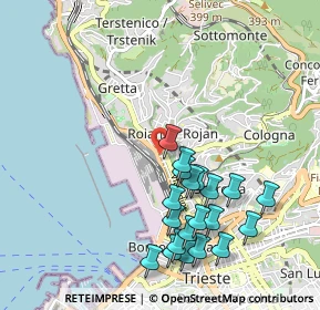 Mappa Via Antonio Somma, 34135 Trieste TS, Italia (1.043)