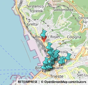 Mappa Via Tor S. Piero, 34135 Trieste TS, Italia (1.0135)