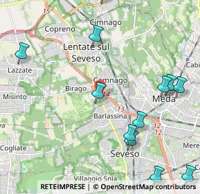 Mappa Via Evangelista Torricelli, 20823 Lentate sul Seveso MB, Italia (2.69833)