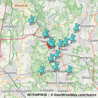 Mappa Via Evangelista Torricelli, 20823 Lentate sul Seveso MB, Italia (3.13077)