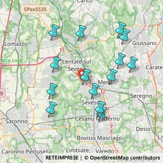 Mappa Via Evangelista Torricelli, 20823 Lentate sul Seveso MB, Italia (4.04571)