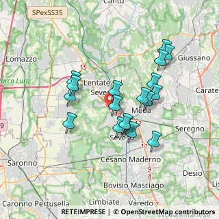Mappa Via Evangelista Torricelli, 20823 Lentate sul Seveso MB, Italia (3.17056)